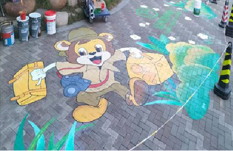 织金夏季画地面彩绘会遇到的问题