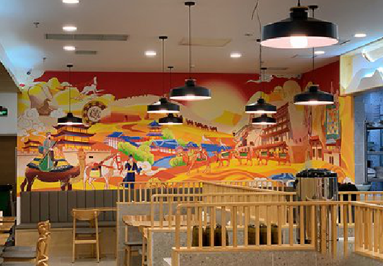 织金商业空间彩绘介绍。