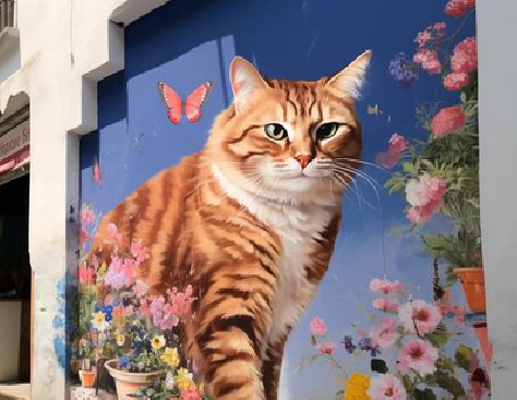 织金自己绘制有个性的手绘墙