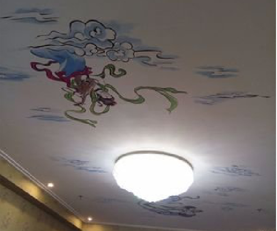 织金如何快速绘制天花板上的手绘墙？