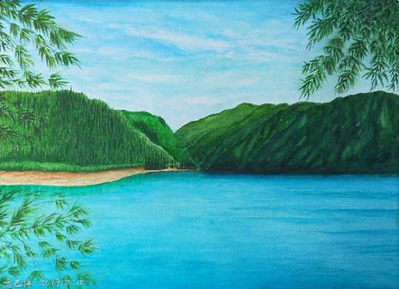 织金在墙绘中，如何绘画绿水青山？